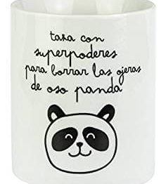 taza con diseño de oso panda