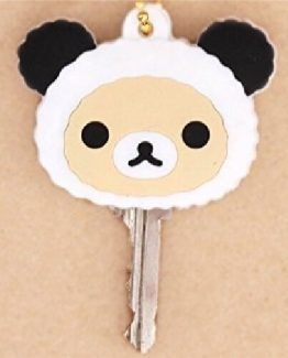 Funda llave flexible crema cara osita panda